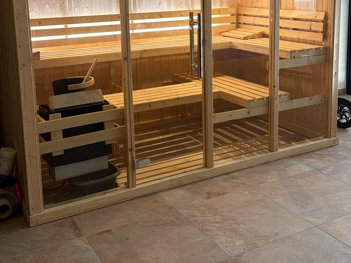 Les banquettes du sauna